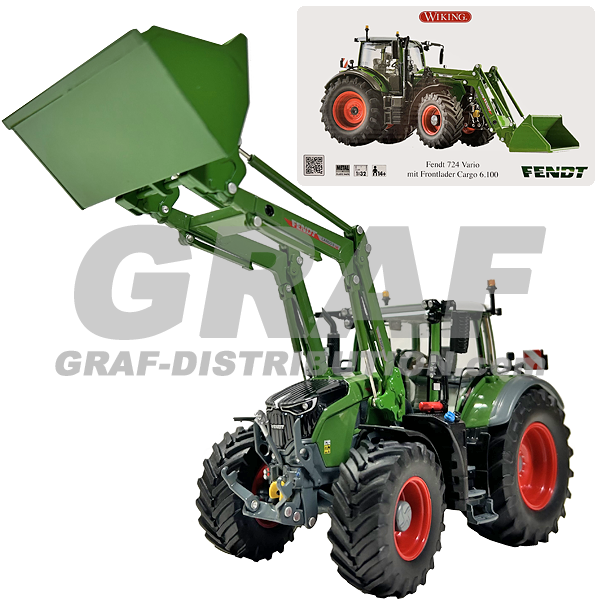 7869 Fendt 724 Vario mit Frontlader 1:32 Wiking nur 102.00 EUR