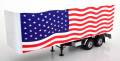 180169 Truck Trailer stars & Stripes white/red/blue 1:18 Road King