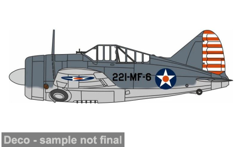 OXFAC131 Oxford, Brewster Buffalo VMF-221, grau, 1:72 Oxford 1:72